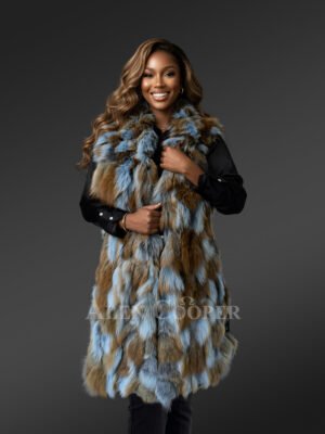 Womens Hooded Fox Fur