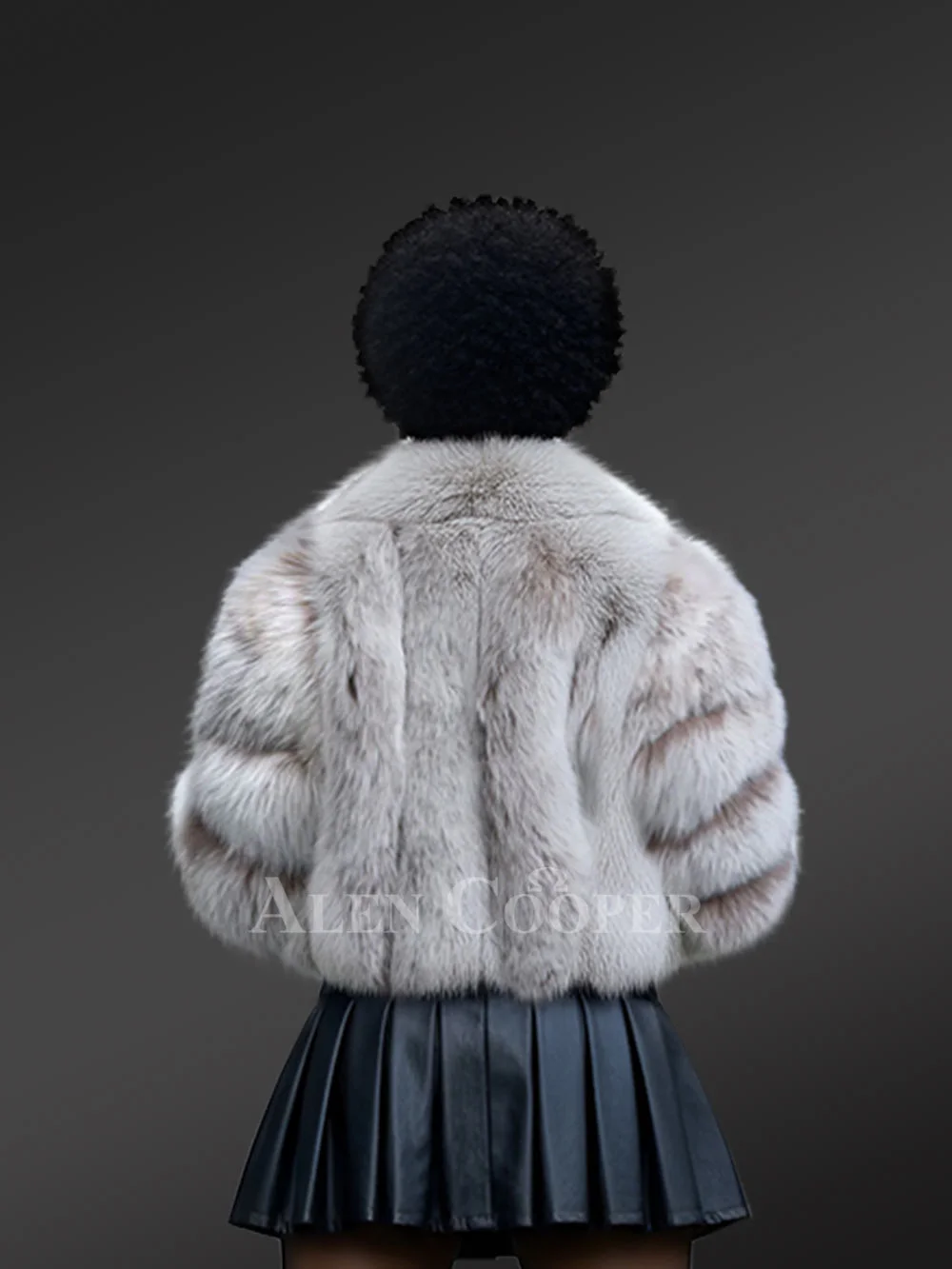 Women's Shadow Fox Fur Short Jacket
