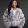 Women’s Shadow Fox Fur Short Jacket