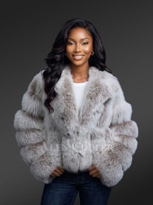 Women’s Shadow Fox Fur Short Jacket