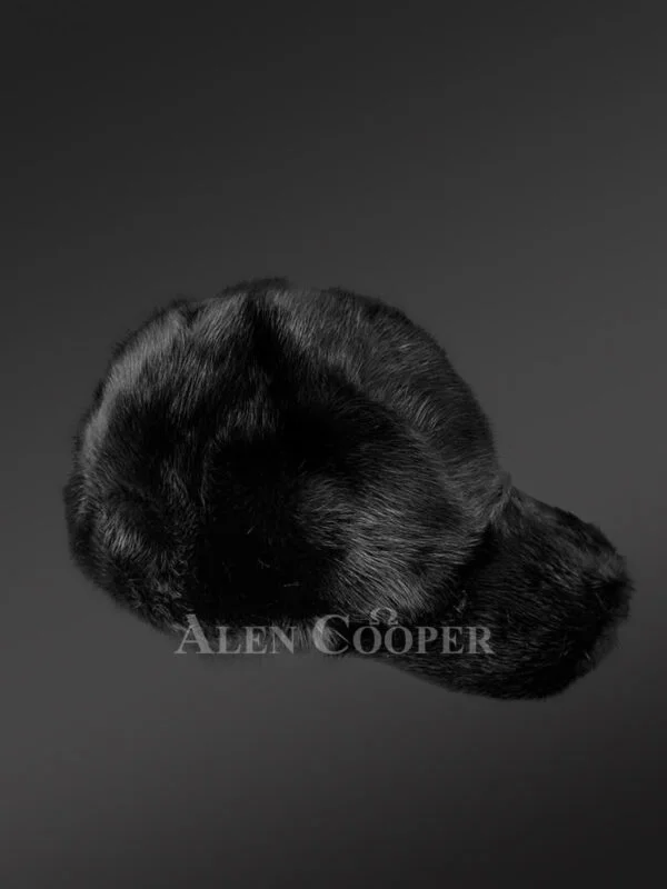 Men’s Black Fullskin Mink Hat (2)