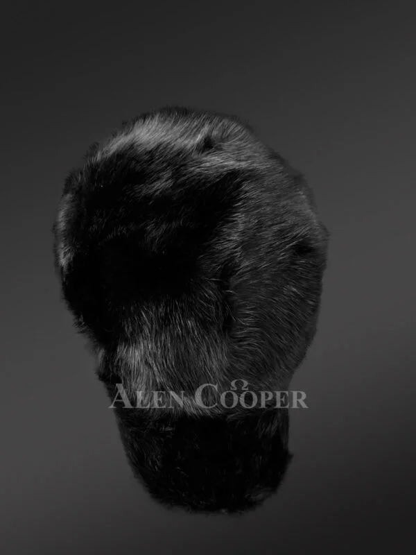 Men’s Black Fullskin Mink Hat (5)