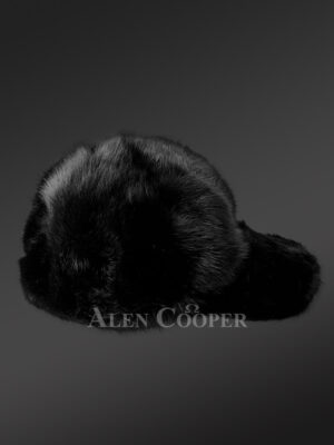 Men’s Black Fullskin Mink Hat (6)