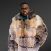 Men’s Luxurious Golden Island Fox Jacket (3)