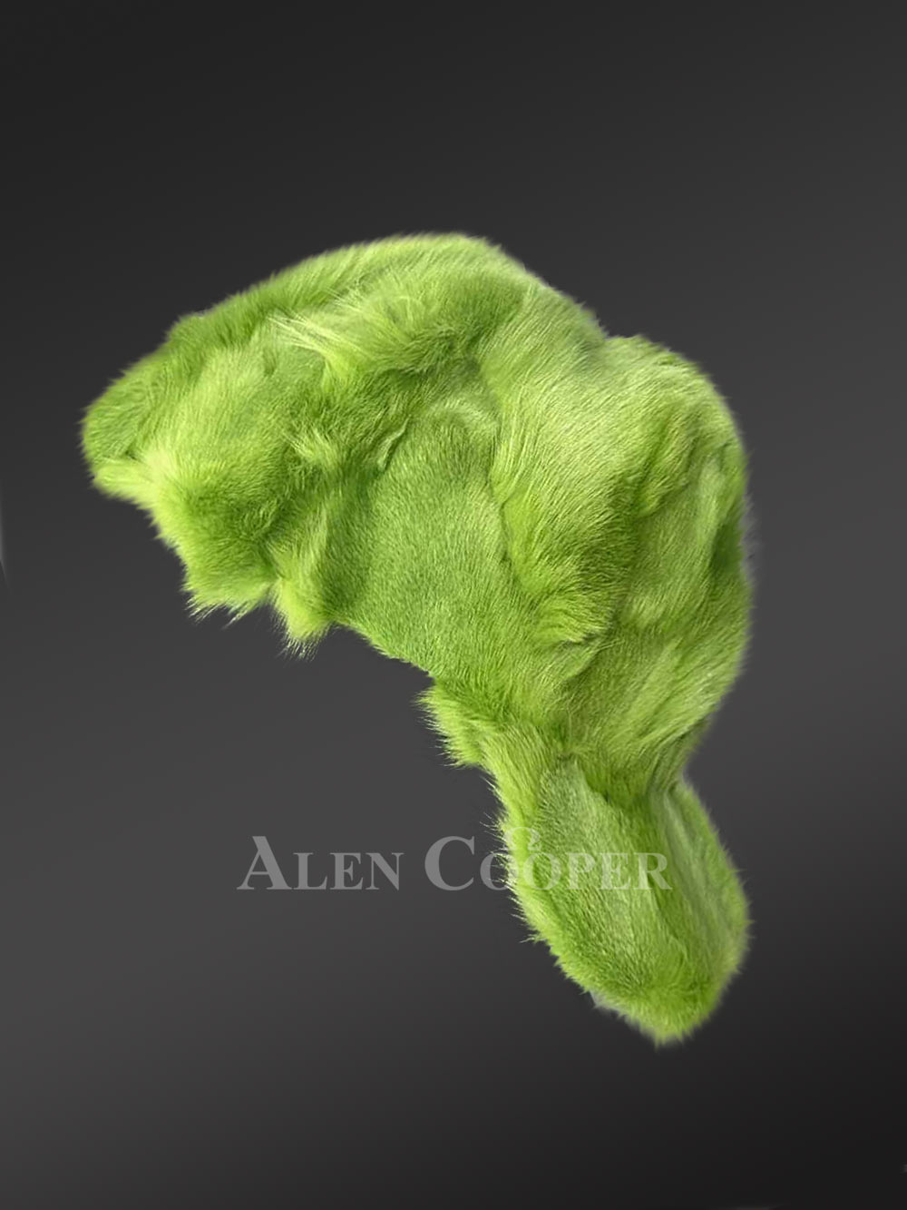 Men’s Mint Green Blue Fox Fur Baseball hat (1)