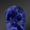 Men’s Navy Blue Fox Fur Base Ball hat (1)