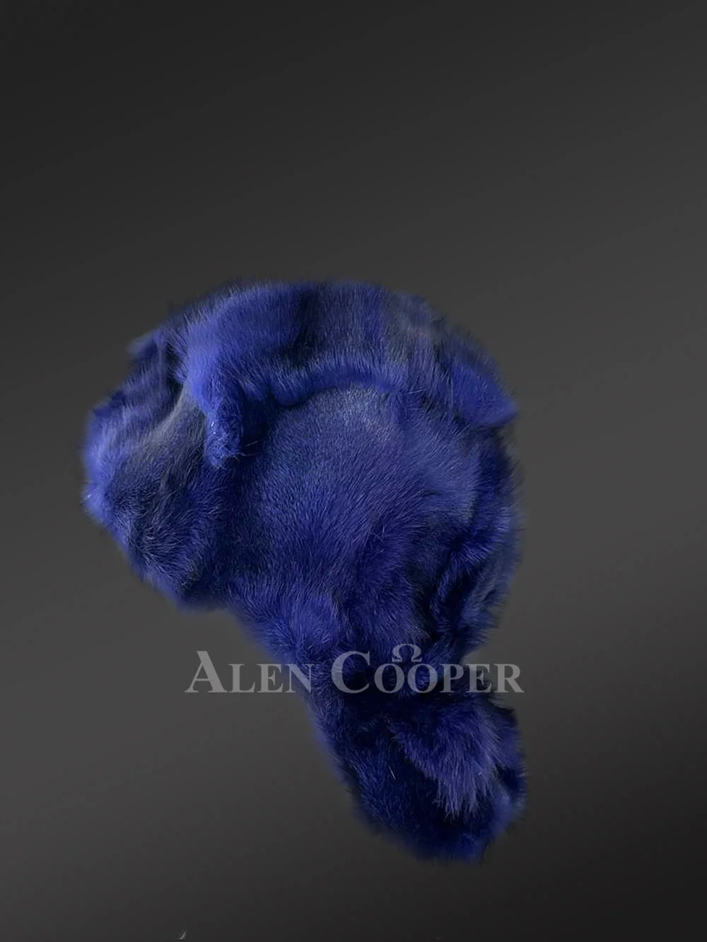 Men’s Navy Blue Fox Fur Base Ball hat (4)