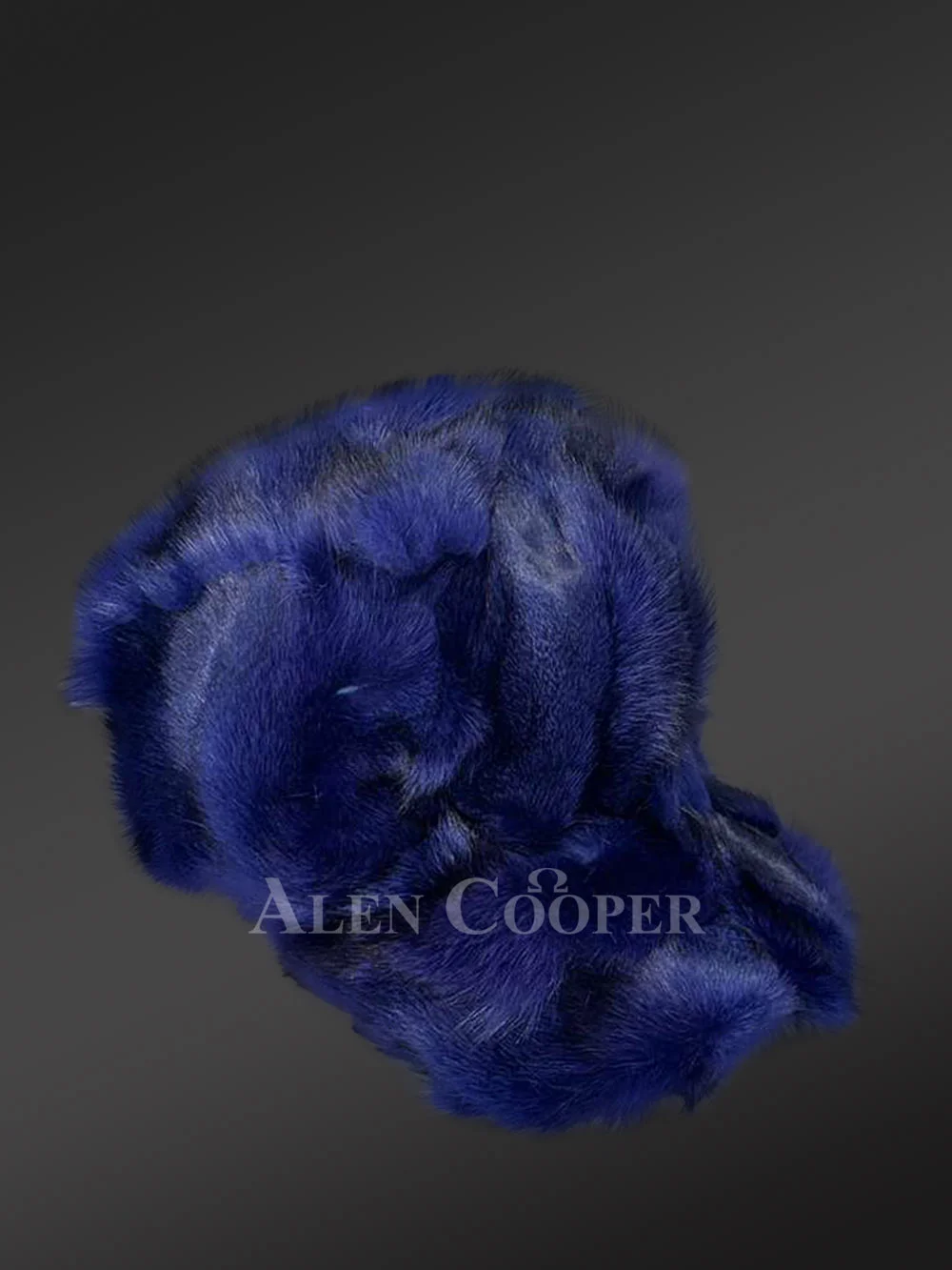 Men’s Navy Blue Fox Fur Base Ball hat (6)