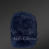 Mens Navy Blue Rabbit Fur Baseball Hat (2)