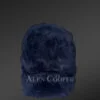 Mens Navy Blue Rabbit Fur Baseball Hat (2)