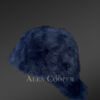 Mens Navy Blue Rabbit Fur Baseball Hat (3)