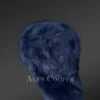 Mens Navy Blue Rabbit Fur Baseball Hat (6)