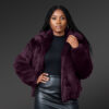 Women’s Rabbit Fur Bomber in Wine (6)