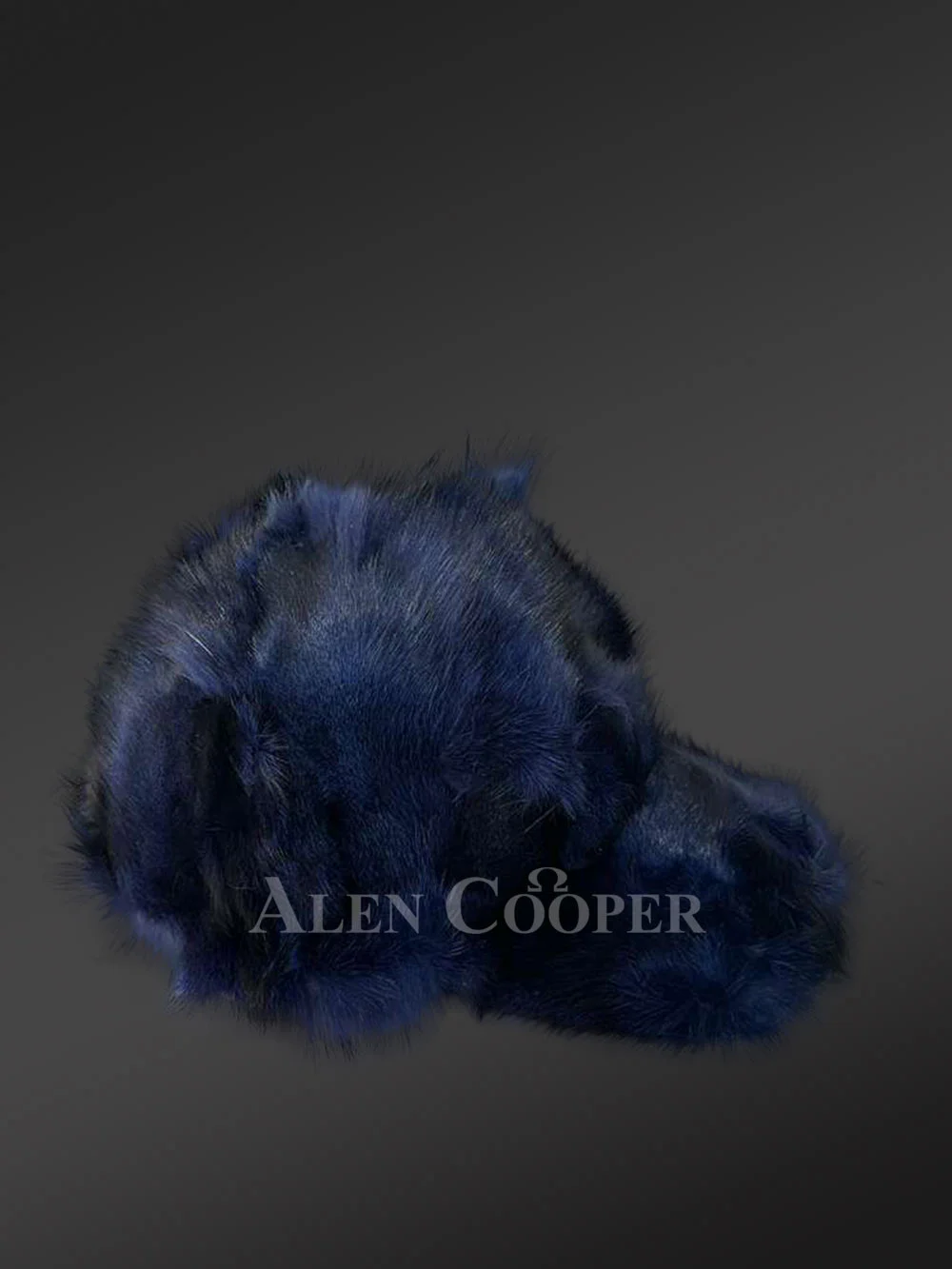 Navy Men’s Baseball Hat in Fox Fur