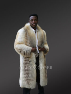 Mens Golden Island Fox Fur Stroller Coat– Luxury Meets Performance