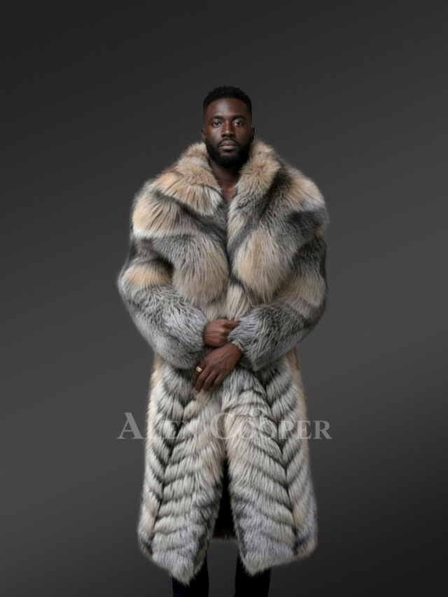 Mens Long Fox Fur Stroller Coat - Refining Winter Wardrobes with Elegance