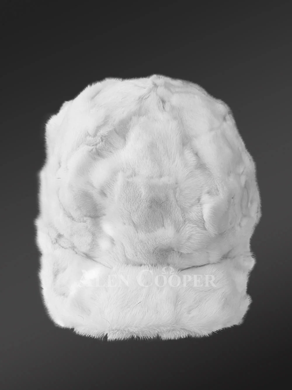 Mens White Mink Fur Hat - Image 2