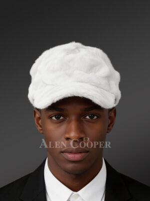 Mens White Mink Fur Hat – Luxury Craftsmanship & Refined Qualities