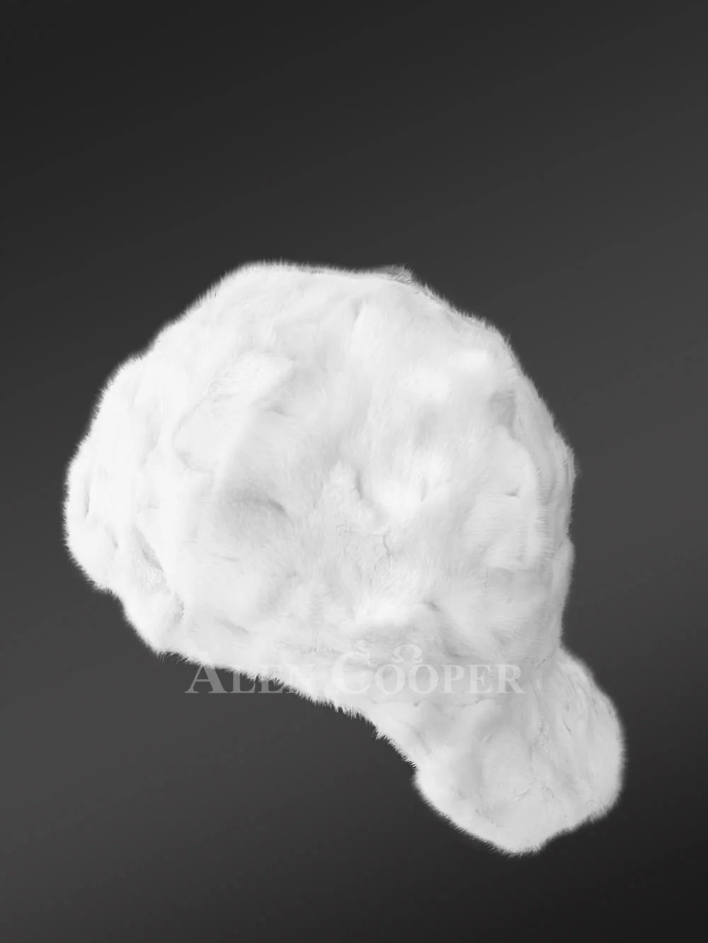 Mens White Mink Fur Hat - Image 6