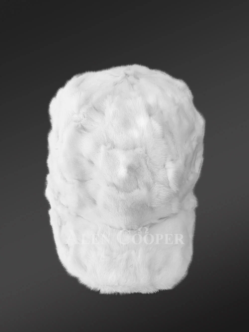 Mens White Mink Fur Hat - Image 4