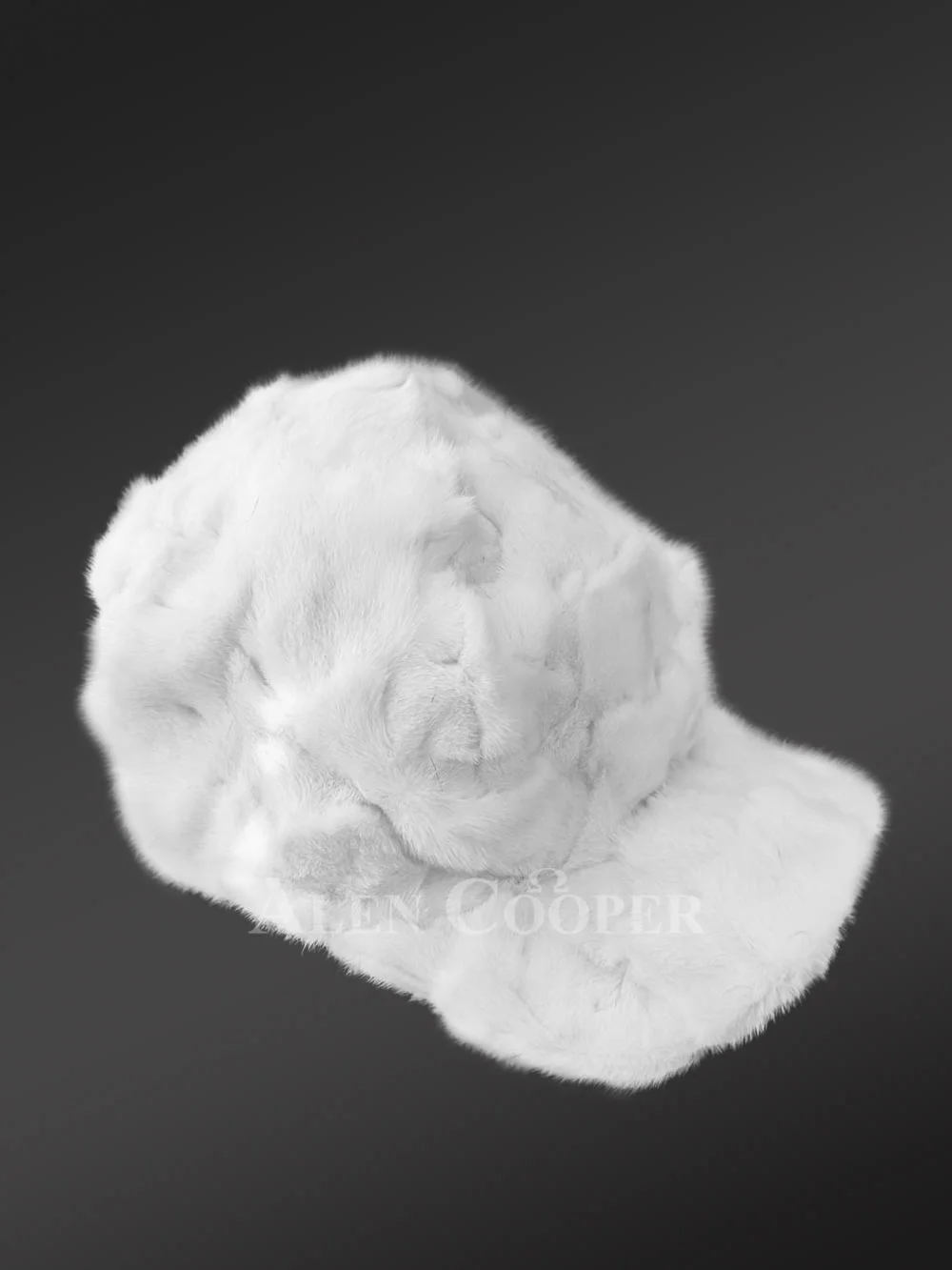 Mens White Mink Fur Hat - Image 3