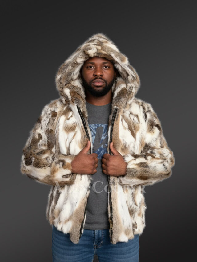 Mens Hooded Jacket of Hare Fur – Comfort, Luxury & Versatility