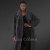 Women’s Full Length Bkue Iris Mink Coat