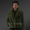 Women’s Fullskin Mink Dressy Blazer Coat in Olive