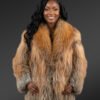 Women’s Lapel Collar Natural Fox Coat