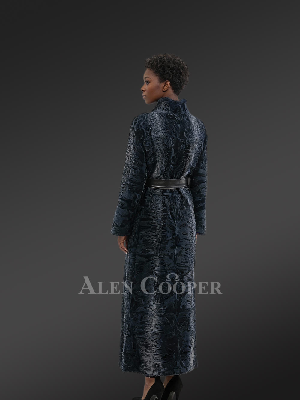 Women’s Persian Lamb Robe with Belt - Image 5