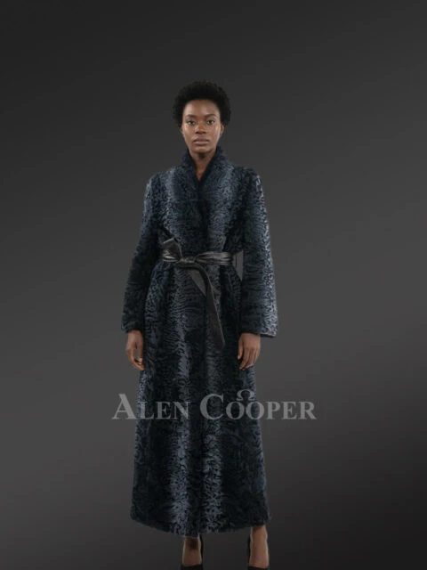 Women’s Persian Lamb Robe with Belt