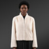 Women’s Short Dressy French Collar Mink Jacket