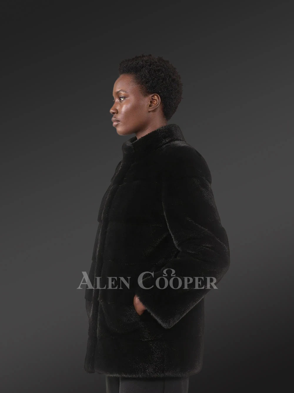 Women’s Turtle neck Fullskin Blackglama Mink - Image 4