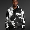 Men Pony Skin Bomber Jacket