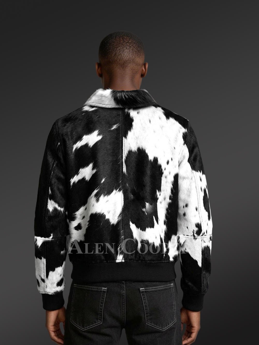 Men’s Pony Skin Bomber Jacket - Image 3
