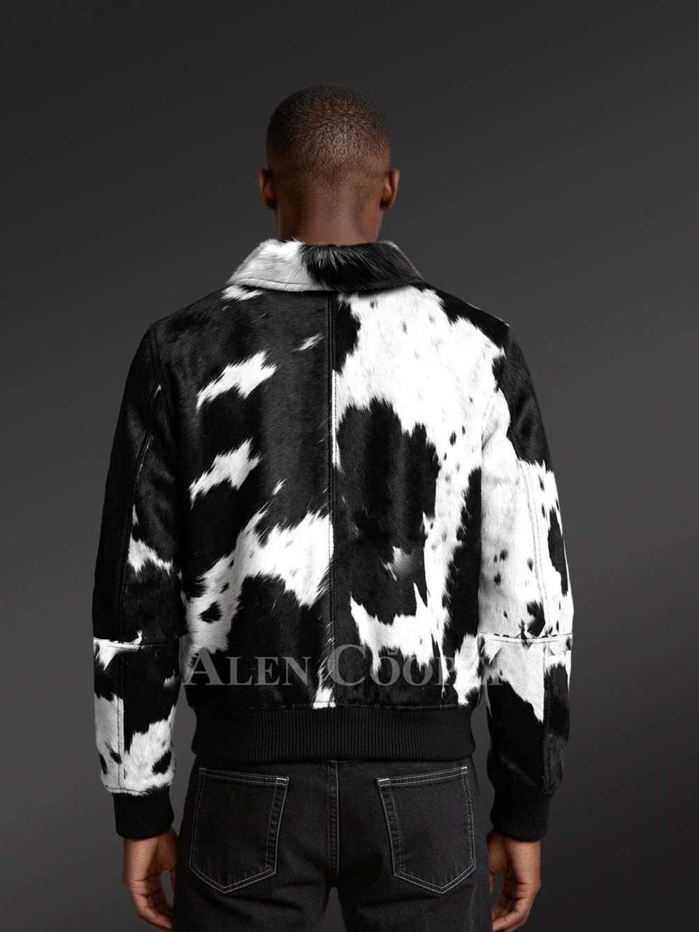 Men’s Pony Skin Bomber Jacket - Image 3