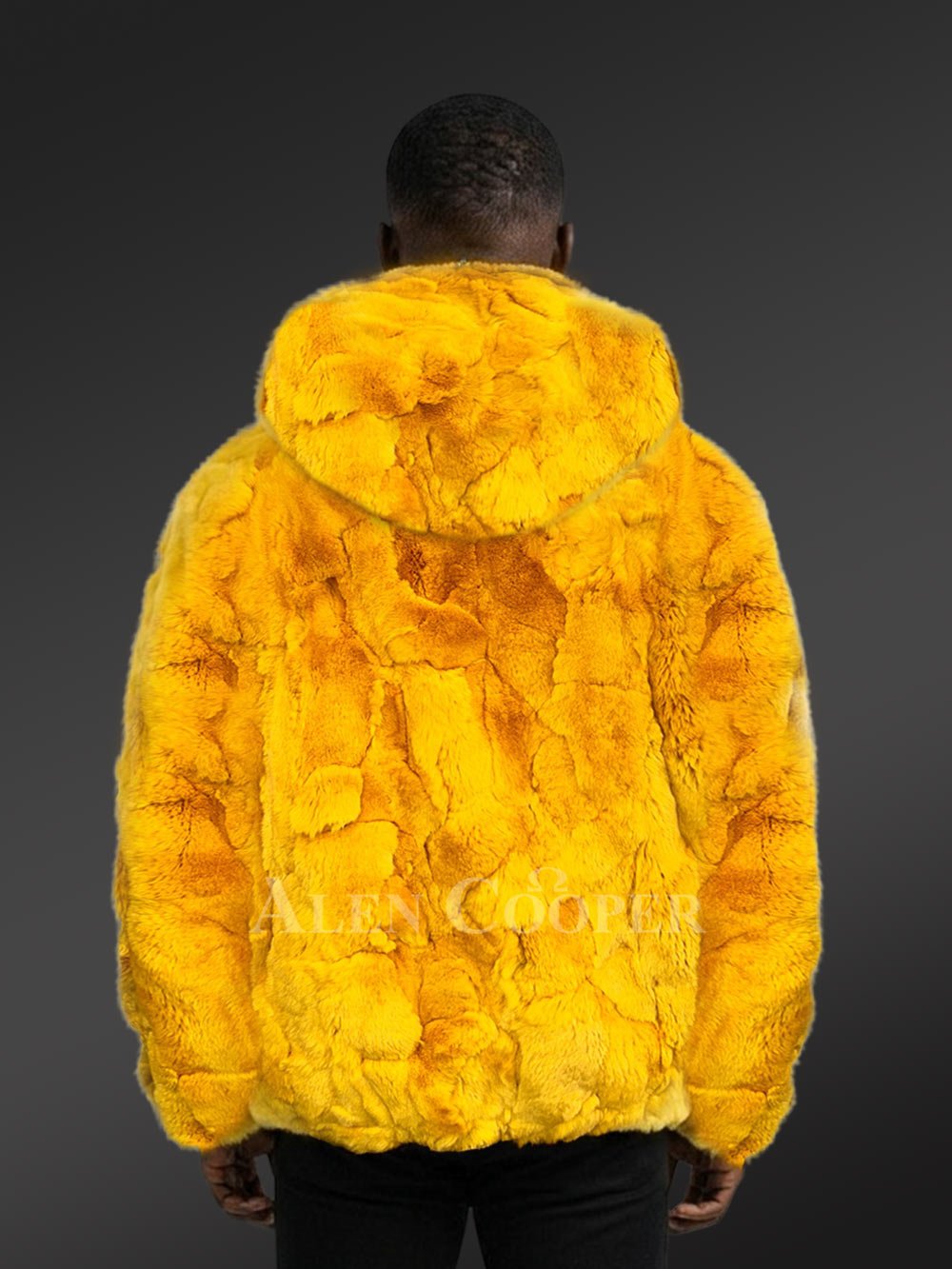 Men’s Rex Bomber Jacket in Yellow - Image 5