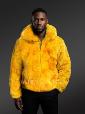 Men’s Rex Bomber Jacket in Yellow