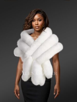 White Fox Fur Stole