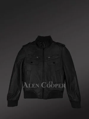 Kid’s Basic Bomber Jacket in Black