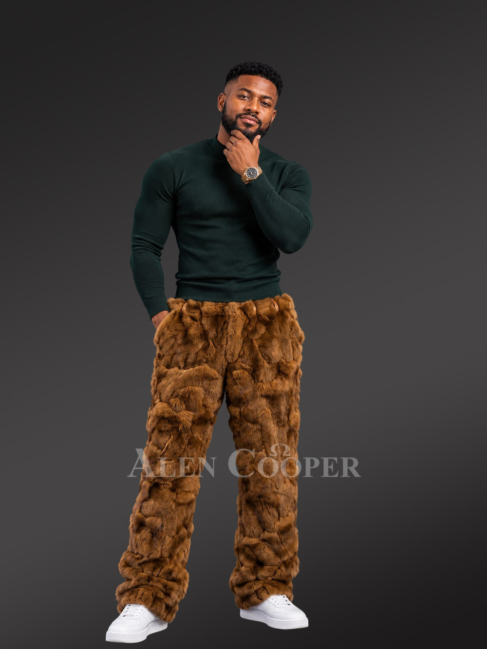 Fox Fur Pants in Whisky